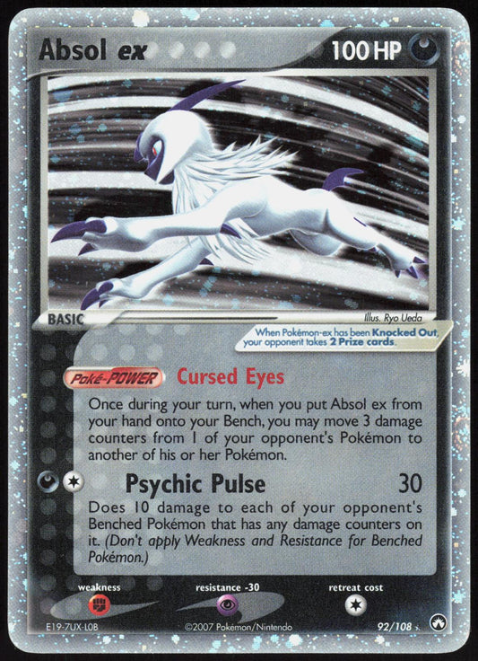 ABSOL EX 92/108 POWER KEEPERS POKEMON EX RARE HOLO LP