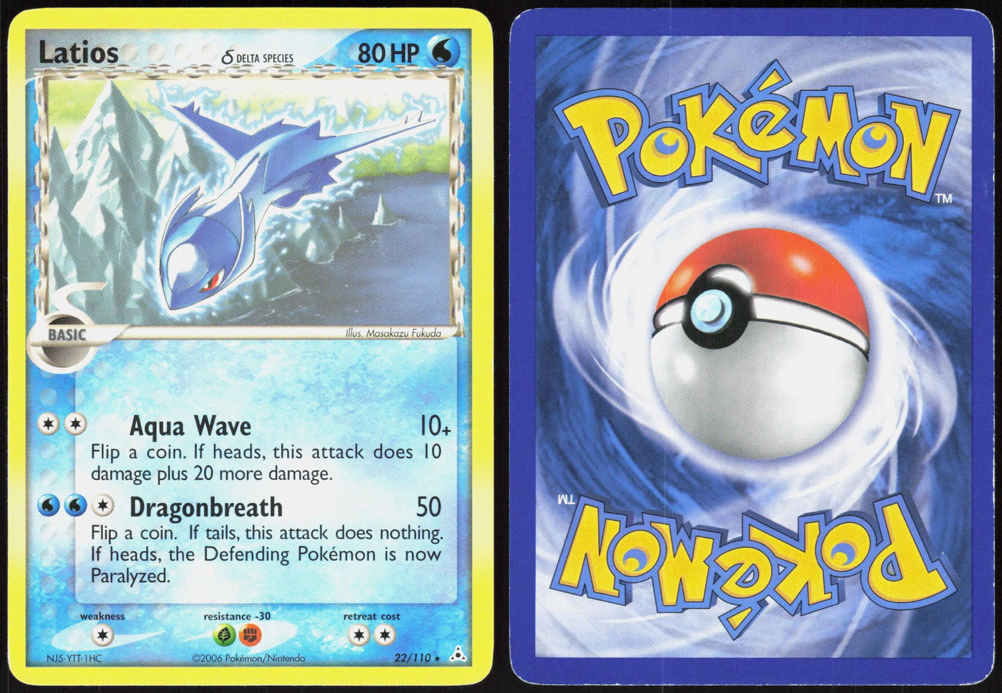 LATIOS Δ 22/110 HOLON PHANTOMS POKEMON RARE LP