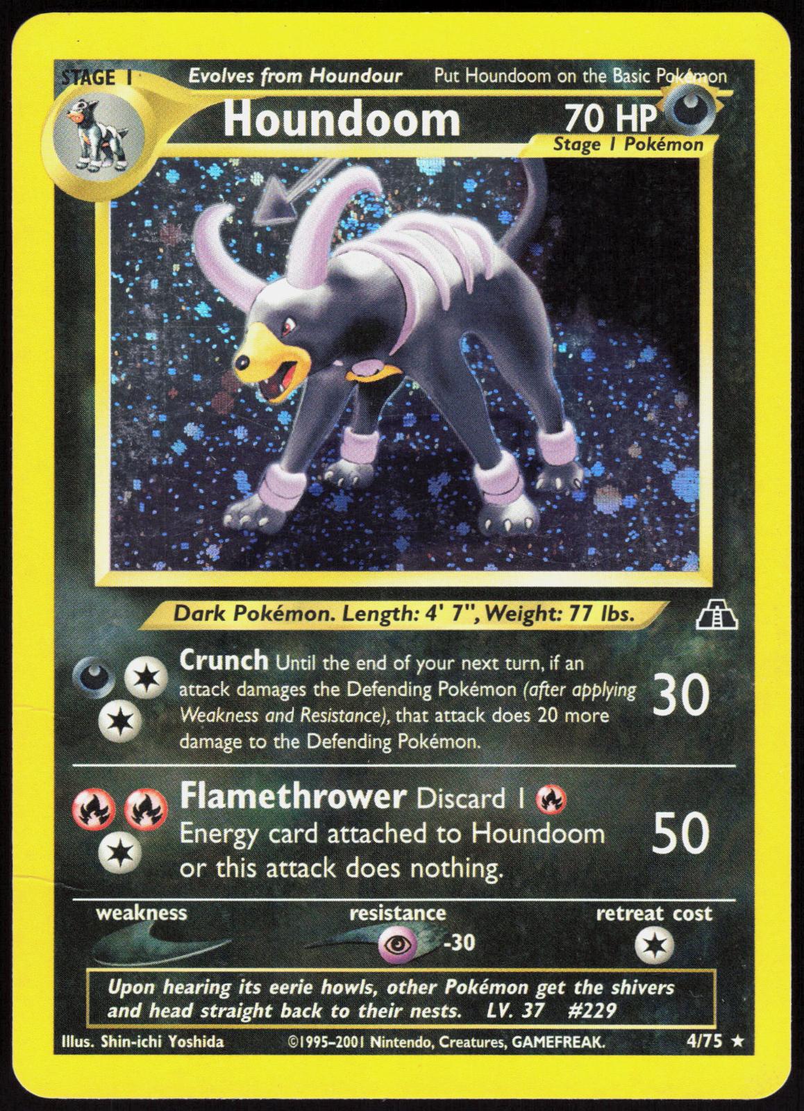 HOUNDOOM 4/75 NEO DISCOVERY POKEMON RARE UNLIMITED HOLO HP