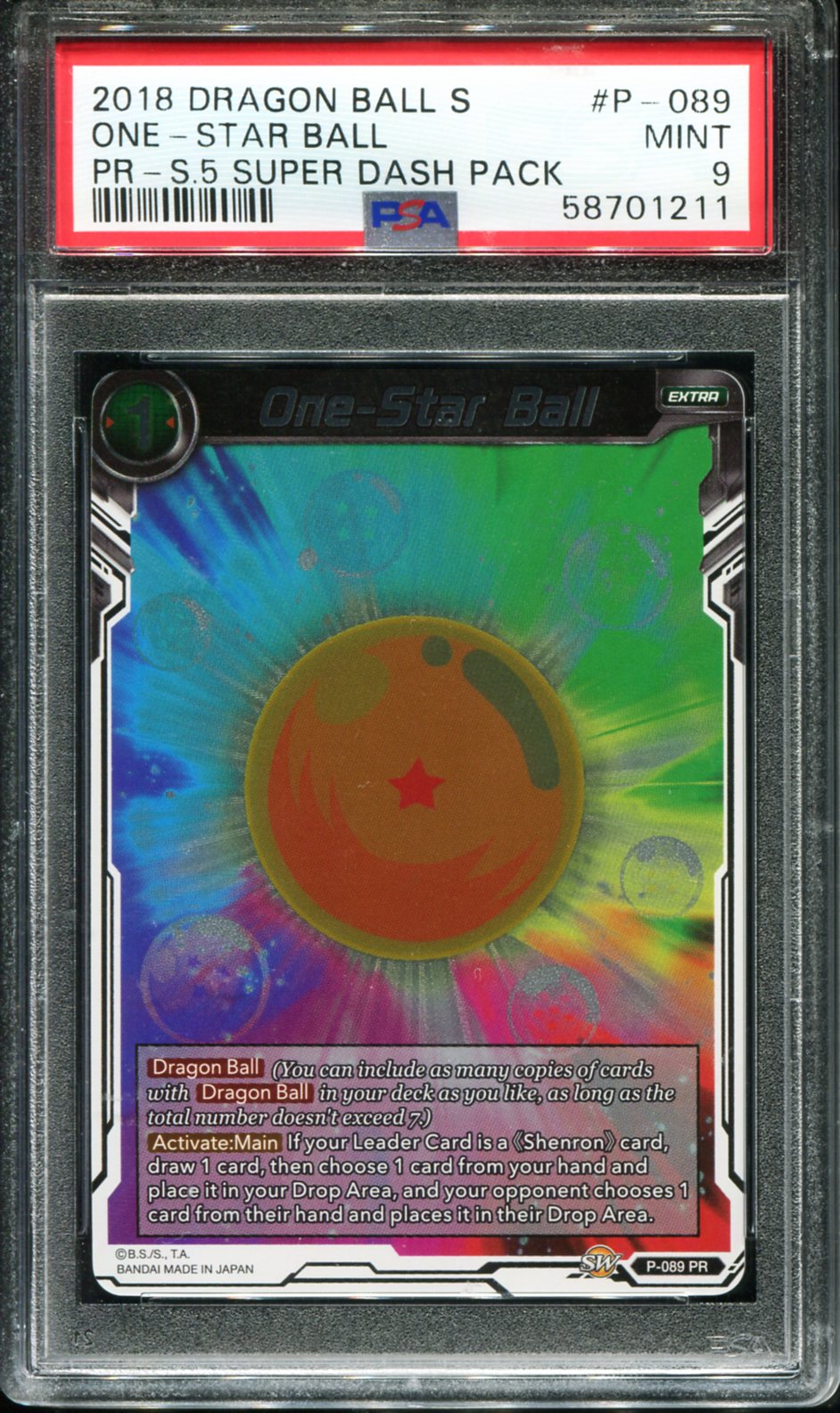 ONE-STAR BALL P-089/97 PSA 9 DRAGON BALL