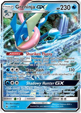 POKEMON TCG - Greninja GX 024 SM  Forbidden Light - Ultra Rare