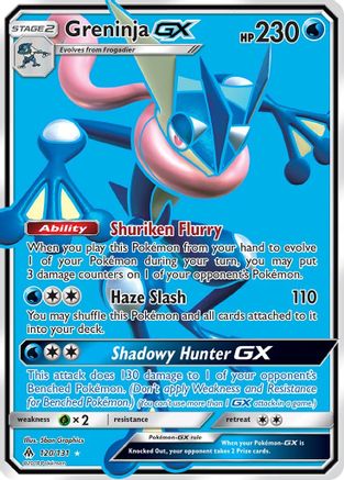 POKEMON TCG - Greninja GX (Full Art) SM  Forbidden Light - Ultra Rare