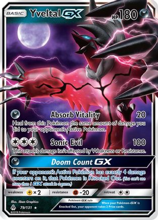 POKEMON TCG - Yveltal GX 079/131 SM  Forbidden Light - Ultra Rare