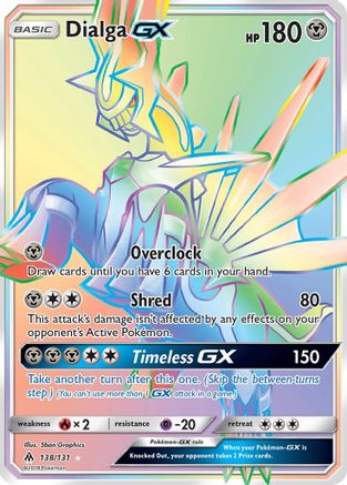 POKEMON TCG - Dialga GX (Secret) 138 SM  Forbidden Light - Secret Rare
