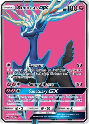 POKEMON TCG - Xerneas GX (Full Art) SM  Forbidden Light - Ultra Rare