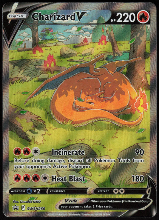 CHARIZARD V SWSH260 SWORD & SHIELD PROMO POKEMON PROMO HOLO LP
