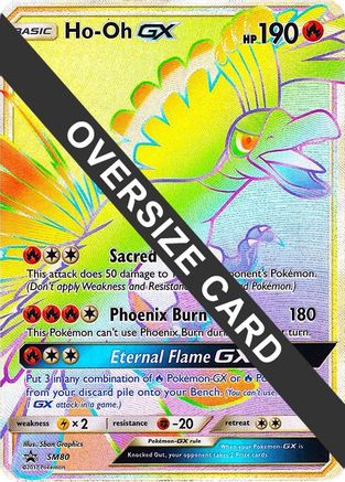 POKEMON TCG - Ho-Oh GX - SM80 (SM Black Star Promo) Jumbo Cards - Promo