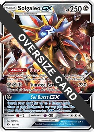 POKEMON TCG - Solgaleo GX - 89/149/149 Jumbo Cards - Promo