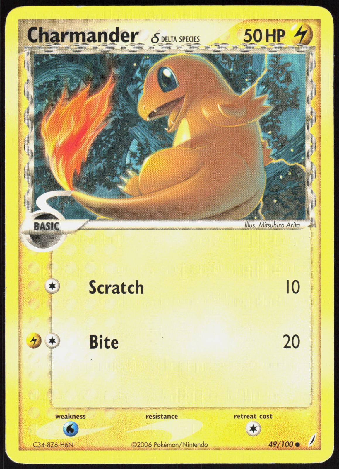 CHARMANDER Δ 49/100 CRYSTAL GUARDIANS POKEMON COMMON MP