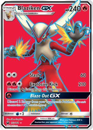 POKEMON TCG - Blaziken GX (Full Art) SM  Celestial Storm - Ultra Rare