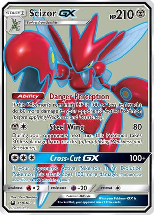 POKEMON TCG - Scizor GX (Full Art) SM  Celestial Storm - Ultra Rare