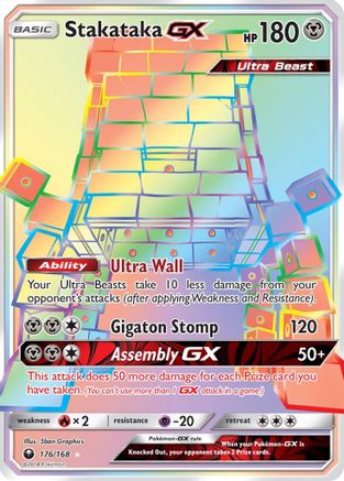 POKEMON TCG - Stakataka GX (Secret) 176 SM  Celestial Storm - Secret Rare