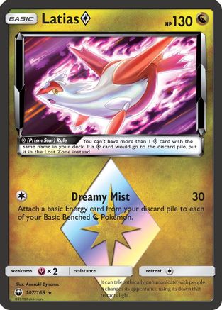 POKEMON TCG - Latias Prism Star 107/168 SM  Celestial Storm - Prism Rare