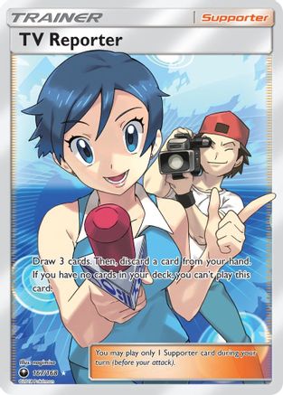 POKEMON TCG - TV Reporter (Full Art) 167 SM  Celestial Storm - Ultra Rare