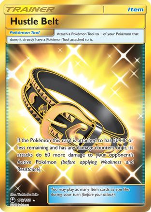 POKEMON TCG - Hustle Belt (Secret) 179 SM  Celestial Storm - Secret Rare