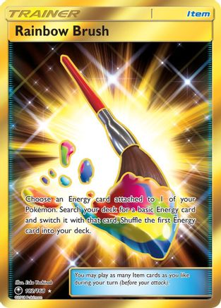 POKEMON TCG - Rainbow Brush (Secret) 182 SM  Celestial Storm - Secret Rare