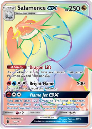 POKEMON TCG - Salamence GX (Secret) 073 Dragon Majesty - Secret Rare