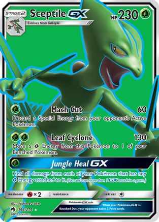 POKEMON TCG - Sceptile GX (Full Art) SM  Lost Thunder - Ultra Rare