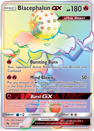 POKEMON TCG - Blacephalon GX (Secret) 219 SM  Lost Thunder - Secret Rare