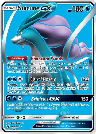 POKEMON TCG - Suicune GX (Full Art) SM  Lost Thunder - Ultra Rare