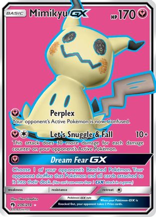 POKEMON TCG - Mimikyu GX (Full Art) SM  Lost Thunder - Ultra Rare