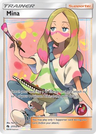 POKEMON TCG - Mina (Full Art) 211 SM  Lost Thunder - Ultra Rare