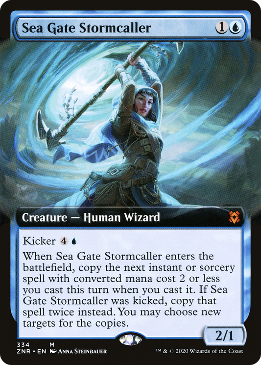 MAGIC: THE GATHERING  - Sea Gate Stormcaller (Extended Art) (ZNR-334) - Zendikar Rising: (Extended Art) Foil