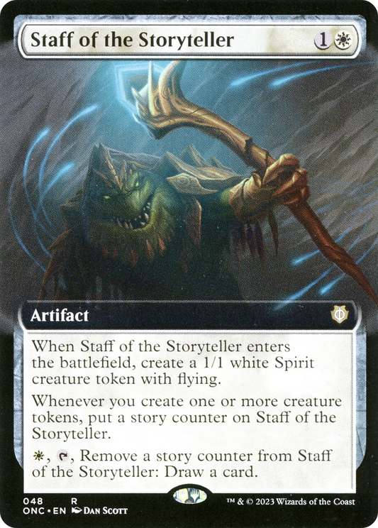 MAGIC: THE GATHERING  - Staff of the Storyteller (Extended Art) (ONC-048) - Phyrexia: All Will Be One Commander: (Extended Art)