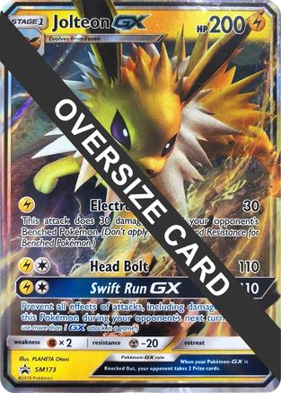 POKEMON TCG - Jolteon GX - SM173 (SM Black Star Promo) Jumbo Cards - Promo