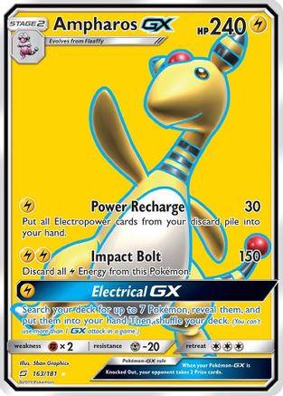 POKEMON TCG - Ampharos GX (Full Art) SM  Team Up - Ultra Rare