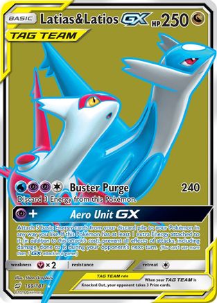 POKEMON TCG - Latias & Latios GX (Full Art)/181 SM  Team Up - Ultra Rare