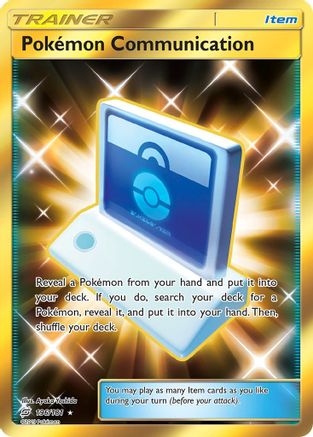 POKEMON TCG - Pokemon Communication (Secret) 196/181 SM  Team Up - Secret Rare
