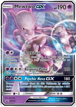 POKEMON TCG - Mewtwo GX SM196 SM Promos - Promo