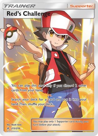 POKEMON TCG - Red's Challenge (Full Art) SM  Unbroken Bonds - Ultra Rare