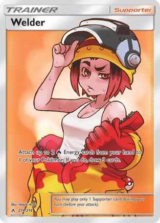 POKEMON TCG - Welder (Full Art) 214/214 SM  Unbroken Bonds - Ultra Rare
