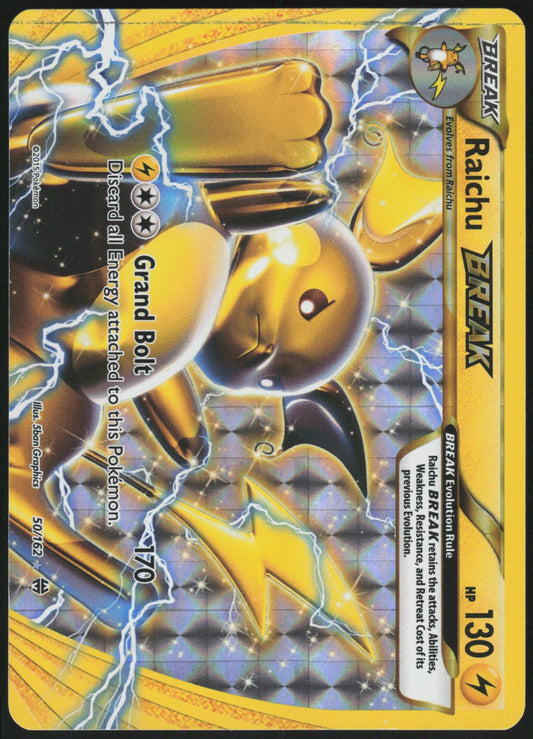 RAICHU BREAK 50/162 BREAKTHROUGH POKEMON BREAK RARE HOLO LP