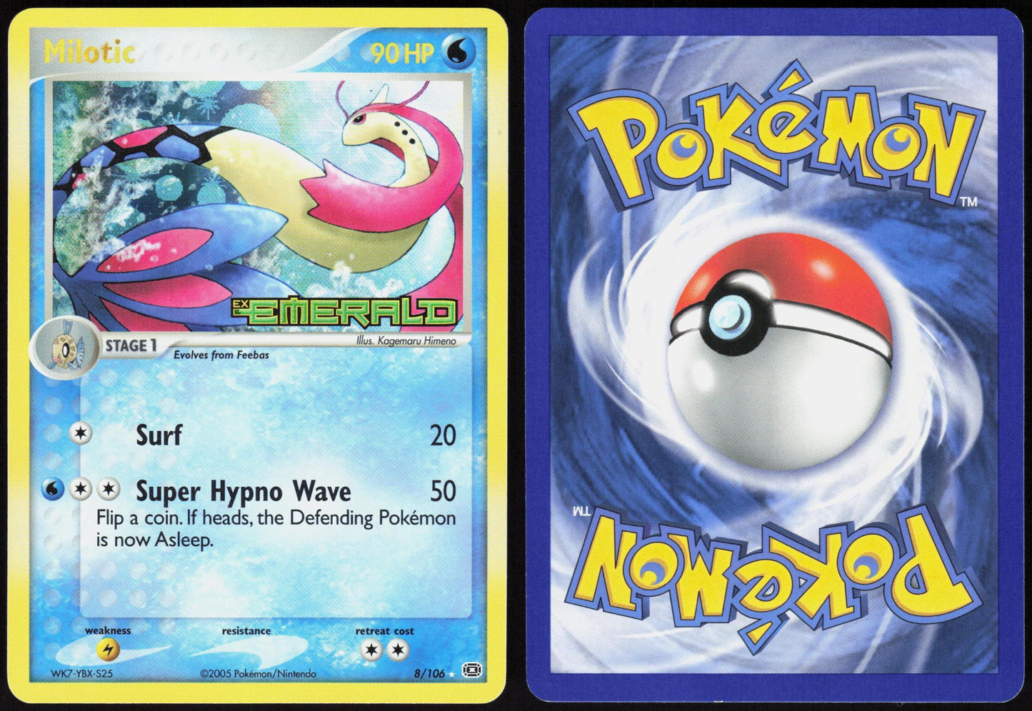 MILOTIC 8/106 EMERALD POKEMON RARE LP STAMPED