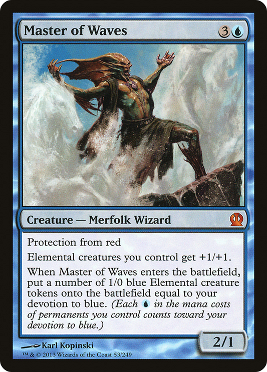 MAGIC: THE GATHERING  - Master of Waves (THS-053) - Theros Foil