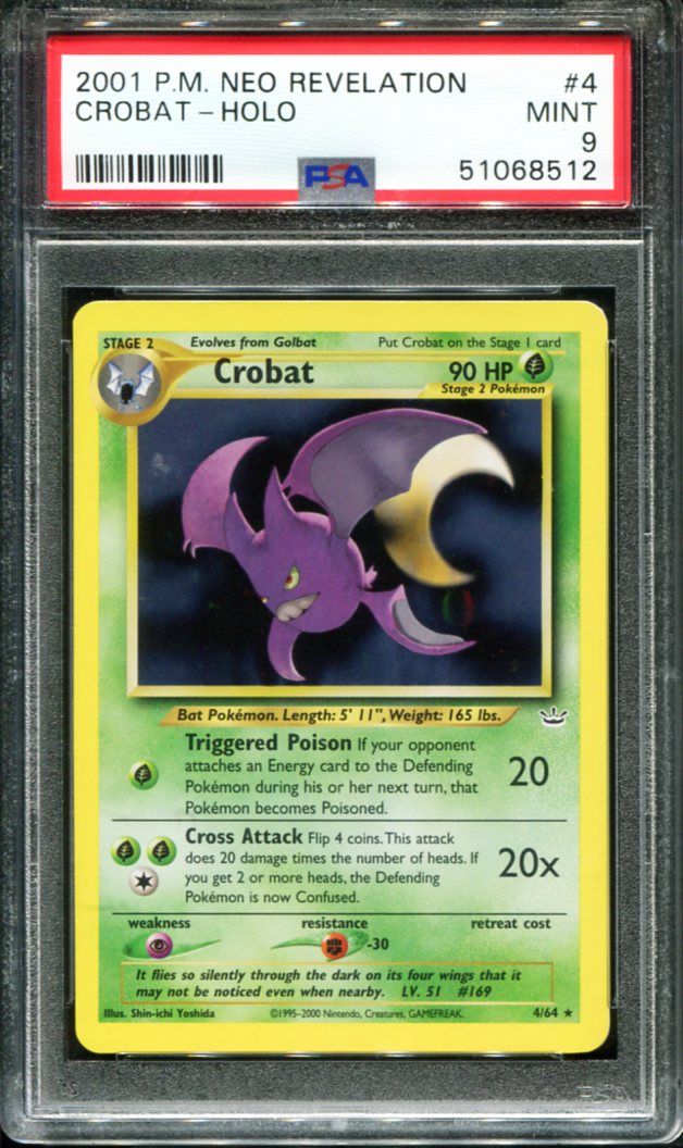 CROBAT HOLO 4/64 PSA 9 NEO REVELATION POKEMON