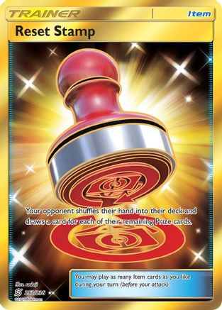 POKEMON TCG - Reset Stamp (Secret) 253 SM  Unified Minds - Secret Rare