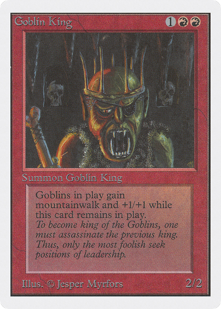 MAGIC: THE GATHERING  - Goblin King (2ED-155) - Unlimited Edition
