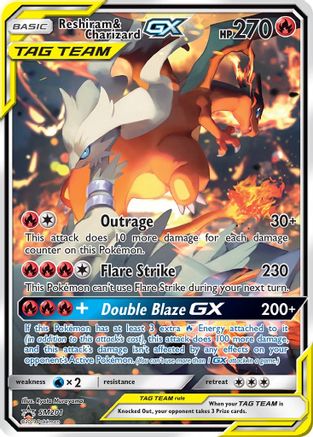 POKEMON TCG - Reshiram & Charizard GX SM201 SM Promos - Promo