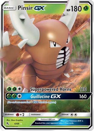 POKEMON TCG - Pinsir GX 006/68 Hidden Fates - Ultra Rare