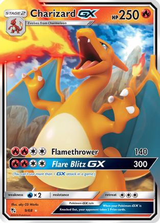 POKEMON TCG - Charizard GX 009 Hidden Fates - Ultra Rare