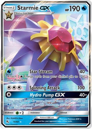 POKEMON TCG - Starmie GX 014/68 Hidden Fates - Ultra Rare