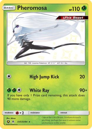 POKEMON TCG - Pheromosa SV5/SV94 Hidden Fates Shiny Vault - Shiny Holo Rare