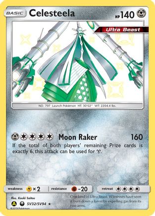 POKEMON TCG - Celesteela SV32/SV94 Hidden Fates Shiny Vault - Shiny Holo Rare