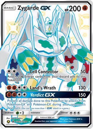POKEMON TCG - Zygarde GX SV65/SV94 Hidden Fates Shiny Vault - Shiny Holo Rare