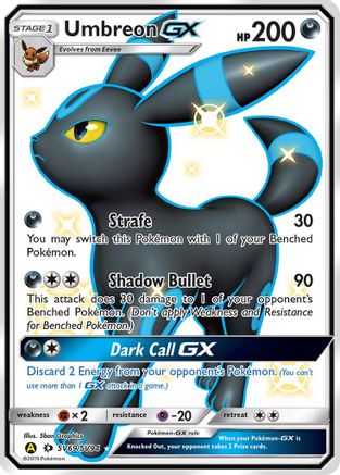 POKEMON TCG - Umbreon GX SV69/SV94 Hidden Fates Shiny Vault - Shiny Holo Rare
