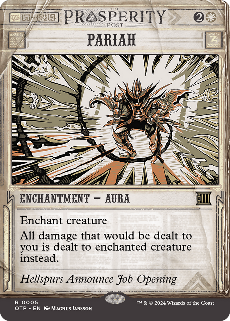 MAGIC: THE GATHERING  - Pariah (OTP-005) - Breaking News: (Showcase) (Borderless)